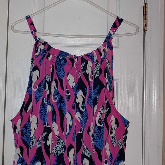 Crown & Ivy Nautical Seahorse halter dress  Sz 3X NWT - Picture 3 of 5